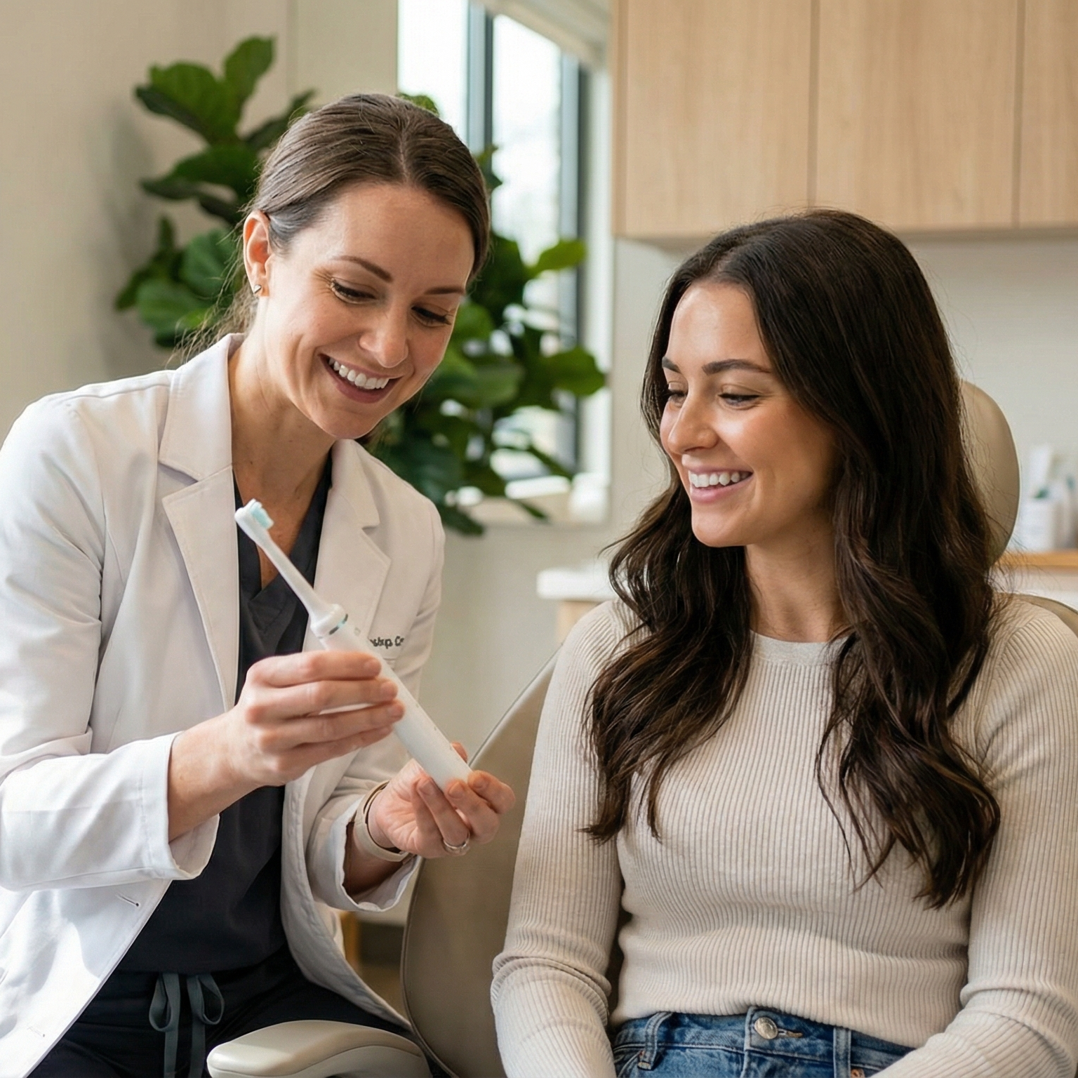 O movimento recomendado pelos dentistas.